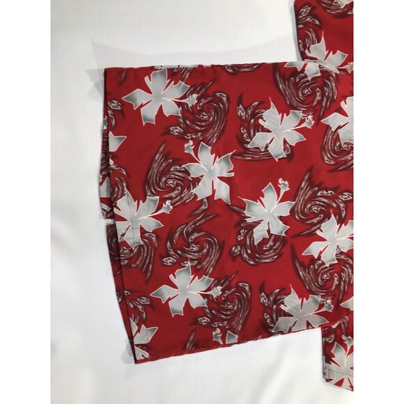 Pineapples Connection Hawaii Red Leaf Hawaiian Shirt Mens Medium - Picture 6 of 7